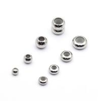 Stainless Steel Stopper Gyöngyök, Lapos kerek, csiszolt, DIY & különböző méretű a választás, 200PC-k/Lot, Által értékesített Lot