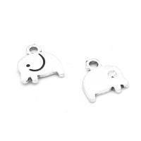 In lega di zinco animali pendenti, lega in zinco, Delfino, placcato, DIY, argento, 12*14*1mm, Foro:Appross. 2mm, 500sol/borsa, Venduto da borsa