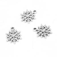 Zinc Alloy Pendler, Snowflake, forgyldt, du kan DIY, sølv, 19*15*2mm, Hole:Ca. 1mm, 500m/Bag, Solgt af Bag