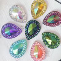 Mode Hars Cabochons, Resin Strass, Traan, DIY, meer kleuren voor de keuze, 13x18mm, 100pC's/Bag, Verkocht door Bag