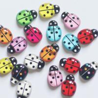 Mode Cabochons en résine, coccinelle, DIY & autocollant époxyde, plus de couleurs à choisir, 9x13mm, 100PC/sac, Vendu par sac