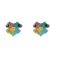 Cufflinks Zinc Alloy gun black plated durable & for man & enamel multi-colored nickel lead & cadmium free Sold By Pair