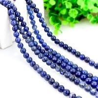 Perles en sodalite, Rond, poli, DIY & normes différentes pour le choix, bleu, Vendu par brin