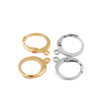 Rustfrit stål Hoop Earring Component, Stainless Steel, forgyldt, flere farver til valg, 12mm, Solgt af PC