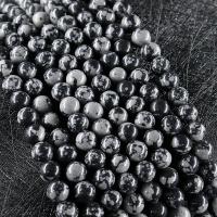 Perles obsidiennes flocon de neige, Gemme synthétique, Rond, poli, DIY & normes différentes pour le choix, plus de couleurs à choisir, Vendu par brin