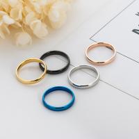 Bague en acier inoxydable, Placage, unisexe & normes différentes pour le choix, plus de couleurs à choisir, 4mm, Taille:6-13, Vendu par PC