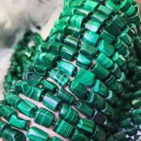 Malachiet kralen, Kolom, gepolijst, DIY, groen, 7-10mm, Per verkocht Ca 15 inch Strand