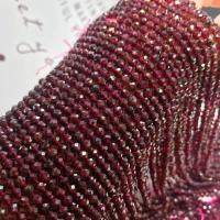 Naturlig granat pärlor, Garnet, Rund, polerad, DIY & fasetterad, granat, 5mm, Ca 78PC/Strand, Såld Per Ca 15 inch Strand