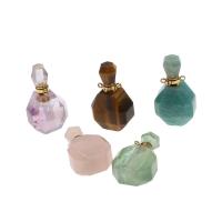 Gemstone Vedhæng Smykker, Ædelsten, Perfume Bottle, forskellige farver og mønster for valg & du kan DIY, flere farver til valg, 35*18*11mm, Solgt af PC