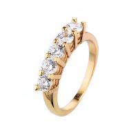 Cubic Zirconia Micro Pave Brass Ring plated & micro pave cubic zirconia & for woman nickel lead & cadmium free Sold By PC