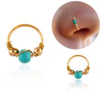 Bijoux de Piercing nez en acier inoxydable, avec turquoise, bijoux de mode & unisexe & normes différentes pour le choix, plus de couleurs à choisir, Vendu par PC