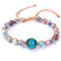 Gemstone Bracciali, occhio di tigre, fatto a mano, gioielli di moda & unisex, nessuno, Venduto da filo