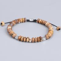 Gemstone Bracelets Natural Stone with Zinc Alloy plated fashion jewelry & Unisex Sold By Strand