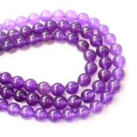 Natuurlijke Amethyst kralen, Amethist, Ronde, gepolijst, DIY & verschillende grootte voor keus, purper, Verkocht door Strand