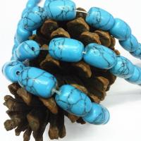 Tyrkysové korálky, Přírodní Turquoise, Drum, lesklý, DIY, 13x18mm, Cca 22PC/Strand, Prodáno By Strand