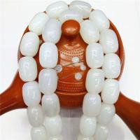 Natuurlijke witte Agaat kralen, Drum, gepolijst, DIY, wit, 13x18mm, Ca 22pC's/Strand, Verkocht door Strand