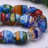 Millefiori Glasperler, Lampwork, du kan DIY, Tilfældig farve, nikkel, bly & cadmium fri, 18mm, Solgt af Strand