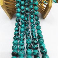 Χάντρες Turquoise, Sinkiang Τυρκουάζ, Γύρος, γυαλισμένο, DIY & διαφορετικό μέγεθος για την επιλογή, σκούρο πράσινο, Sold Με Strand