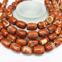 Natural Jasper Brecciated Beads Drum polished DIY Sold By Strand