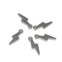 Ciondoli gioielli in acciaio inox, Simbolo del fulmine, placcato, DIY, argento, 12*4*1mm, Venduto da PC