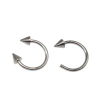 Rostfritt stål Ear Piercing Smycken, ROSTFRITT STÅL, plated, DIY, silver, 10*10*3mm, Säljs av Par