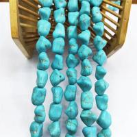 Edelsteen chips, Synthetisch Blauw Turquoise, Onregelmatige, gepolijst, DIY, blauw, 11x13mm, Ca 31pC's/Strand, Verkocht door Strand