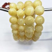 Gemstone karkötő, Pale Brown Jade, Kerek, csiszolt, egynemű & különböző méretű a választás, Naponta eladott Kb 7.5 inch Strand