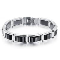 Los hombres de la pulsera y del brazalete, Partículas de acero, chapado, para hombre, más colores para la opción, 220mm, Vendido para aproximado 8.66 Inch Sarta