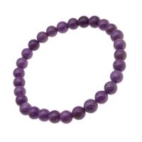 Βραχιόλια Gemstone, Φυσικό lepidolite, Γύρος, γυαλισμένο, κοσμήματα μόδας & διαφορετικό μέγεθος για την επιλογή, μωβ, Sold Per 7.5 inch Strand