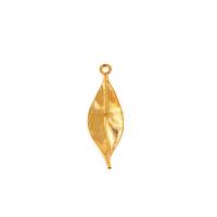 Zinc Alloy Leaf Vedhæng, guldfarve belagt, Unisex, nikkel, bly & cadmium fri, 50x16mm, Ca. 100pc'er/Bag, Solgt af Bag