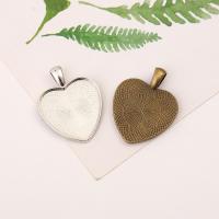 Zinc Alloy vedhæng Cabochon Setting, Heart, forgyldt, du kan DIY, flere farver til valg, nikkel, bly & cadmium fri, 35x28mm, Ca. 100pc'er/Bag, Solgt af Bag