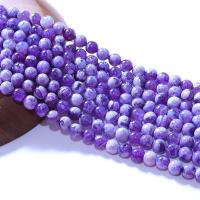 Perles agate veines de dragon naturelles, Rond, poli, DIY & normes différentes pour le choix, violet, Longueur 38 cm, Vendu par sac