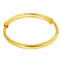 Pulseras de latón, metal, chapado en color dorado, ajustable & para mujer, libre de níquel, plomo & cadmio, 3.50mm, diámetro interior:aproximado 58mm, Vendido por UD