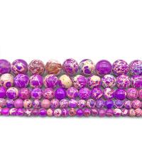 Edelsteen Sieraden Kralen, Indruk Jasper, Ronde, DIY & verschillende grootte voor keus, purper, Verkocht door Strand