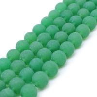 Πράσινη Aventurine Χάντρα, Γύρος, DIY & διαφορετικό μέγεθος για την επιλογή & παγωμένος, πράσινος, Sold Με Strand