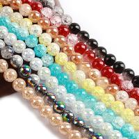 Crackle kwarts kralen, Crackle Quartz, Ronde, gepolijst, verschillende kleur en patroon naar keuze & DIY & verschillende grootte voor keus, meer kleuren voor de keuze, Per verkocht 15 inch Strand