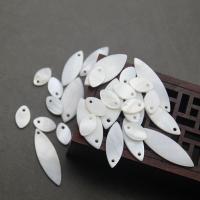 Natural White Shell Pendler, du kan DIY & forskellige stilarter for valg, flere farver til valg, 20pc'er/Bag, Solgt af Bag