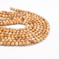 Agat drzewny Koralik, Koło, obyty, DIY, żółty, 8mm, sprzedawane na 38 cm Strand