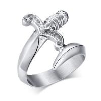 Rozsdamentes acél Finger Ring, Stainless Steel, galvanizált, divat ékszerek & különböző méretű a választás & az ember, több színt a választás, 19x5mm, Által értékesített PC