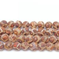 Agat pärlor, Antik Agate, Rund, DIY, kaffe kamouflage, 10mm, Ca 38PC/Strand, Såld Per Ca 15 inch Strand