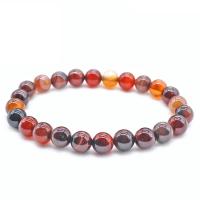 Bracelet de bijou en agate , agate miracle, Rond, unisexe & normes différentes pour le choix, rouge, Vendu par brin