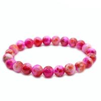 Gemstone Bracelets Persian Jade Round Unisex rose camouflage Sold By Strand