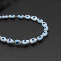 Mode boze oog sieraden kralen, Schelp, Traan, DIY, blauw, 4*6*2mm, 10pC's/Bag, Verkocht door Bag