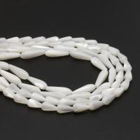 Natural White Shell Kralen, Schelp, Traan, DIY & verschillende grootte voor keus, wit, Verkocht door Strand