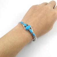 Sinc Alloy Bracelet, le turquoise, jewelry faisin, dathanna níos mó le haghaidh rogha, 5.7CM, Díolta De réir PC