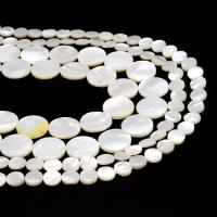 Natural White Shell Kralen, Schelp, Ronde, DIY & verschillende grootte voor keus, wit, Verkocht door Strand