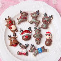 Christmas Cabochons Resin Deer Christmas Design & DIY & enamel Sold By Bag