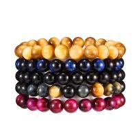 Natürliche Tiger Eye Armband, Tigerauge, Ananas, unisex, keine, 8mm, verkauft per ca. 7.5 ZollInch Strang