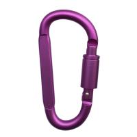 Aluminium Carabiner Nøglering, forgyldt, tilfældigt sendt, Tilfældig farve, 42x82mm, 100pc'er/Lot, Solgt af Lot