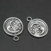 亜鉛合金ペンダント, 亜鉛合金, ラウンド形, メッキ, DIY, シルバー, 19*15*1mm, 500G/バッグ, 売り手 バッグ